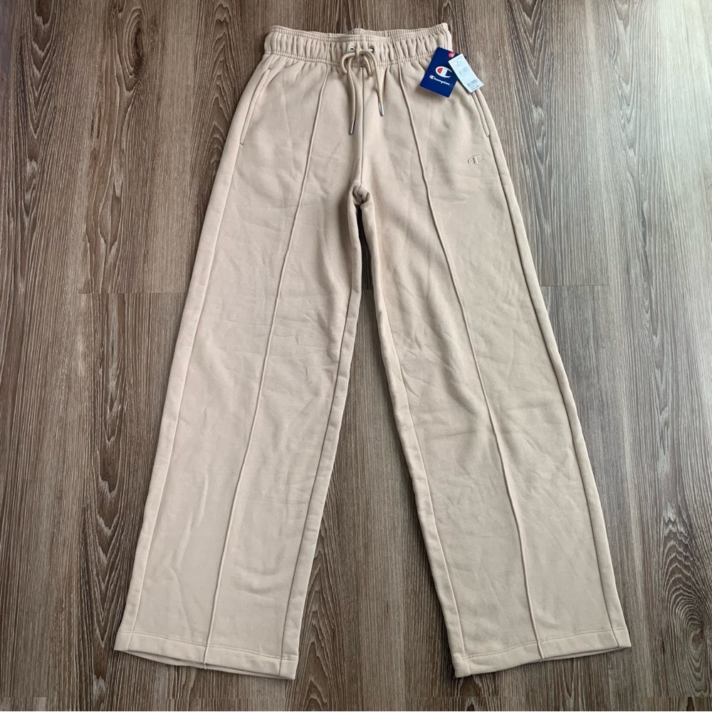 NWT Champion Wide Leg Sweatpants Women's XS Tan
